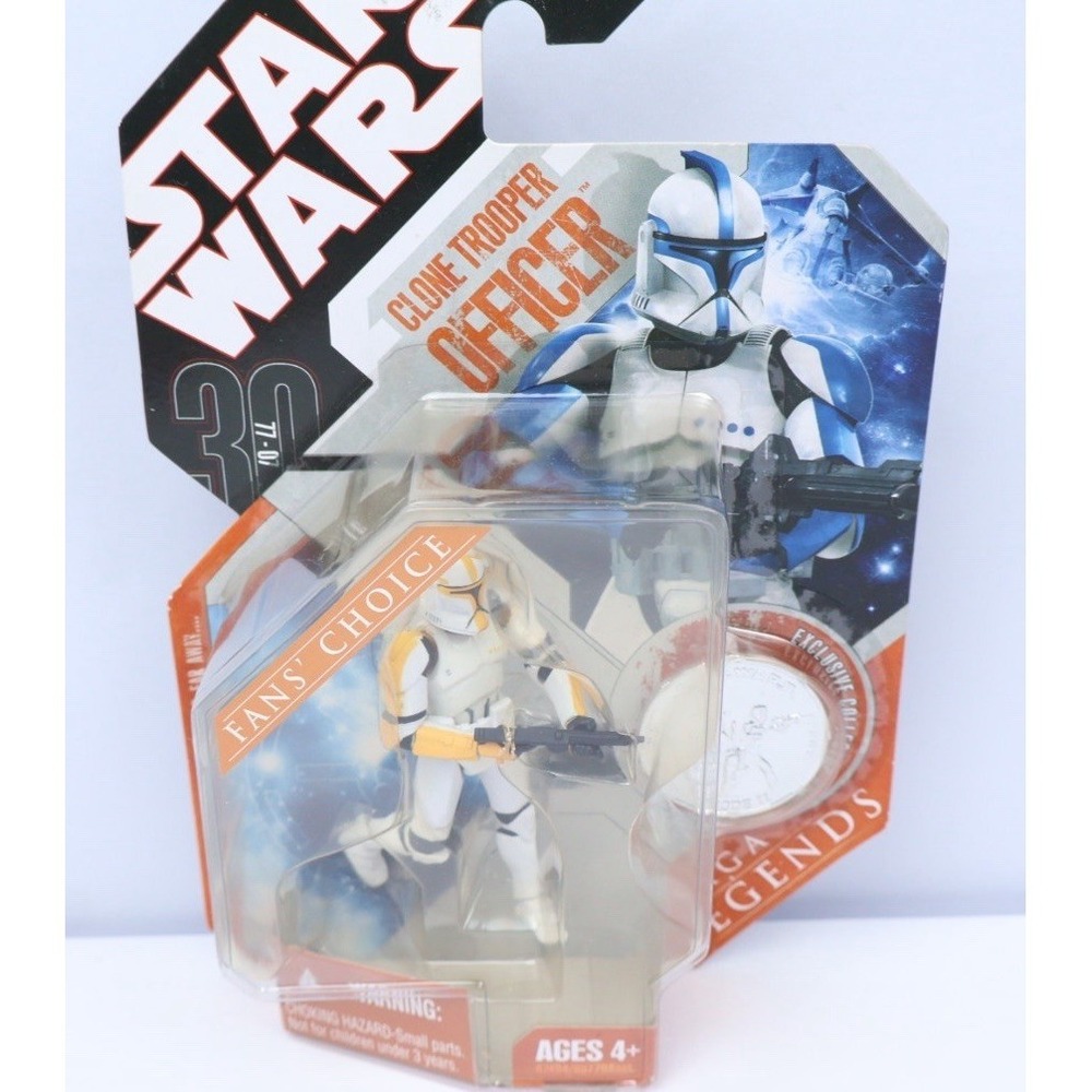 Clone Trooper Officer (Yellow) AFA U90 Star Wars 30th‎ Anniversary Saga Legends
